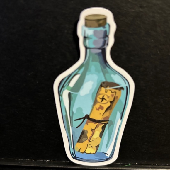 MESSAGE IN A BOTTLE STICKER - Picture 1 of 1
